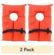  2 pack Fluid Universal Orange Unisex Adult Type II Life Vest,One Size Fits Most