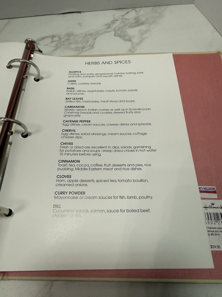 NEW Recipe Book 8x9 Write Your Own Recipes Pink Stripes 3-Ring Great ...