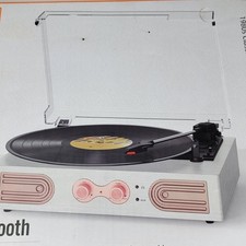 Danfi Audio Vintage Basics 2 TE-2030 Bluetooth 3-Speed Turntable White Rose Gold