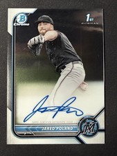2022 Bowman Draft Chrome Jared Poland Auto Marlins