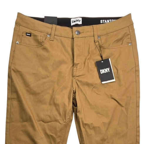 DKNY Herren Größe 33 x 29 Stanton schmale Passform ultimativer Stretch khaki 5 Taschen Hose - Bild 3 von 8