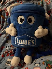 Lowe's Big Blue Plush Bucket Backpack New With Tags Limited Edition