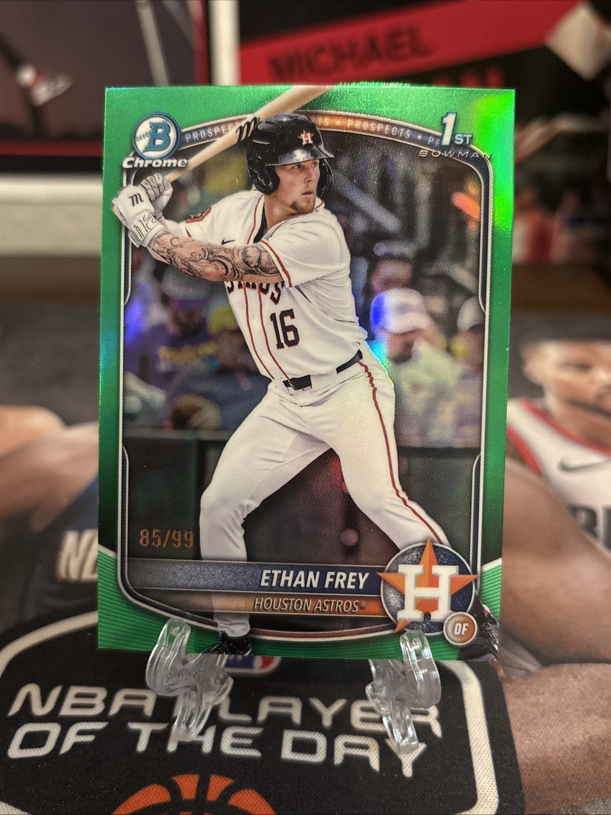 2025 Bowman Draft Chrome Prospects Green Ethan Frey 1st 85/99!! Astros