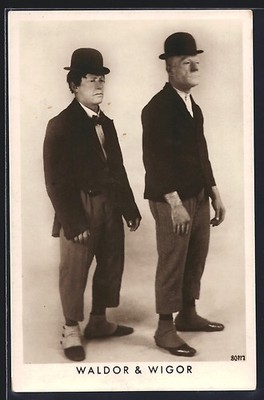 Ansichtskarte Komiker-Duo Waldor und Wigor 
