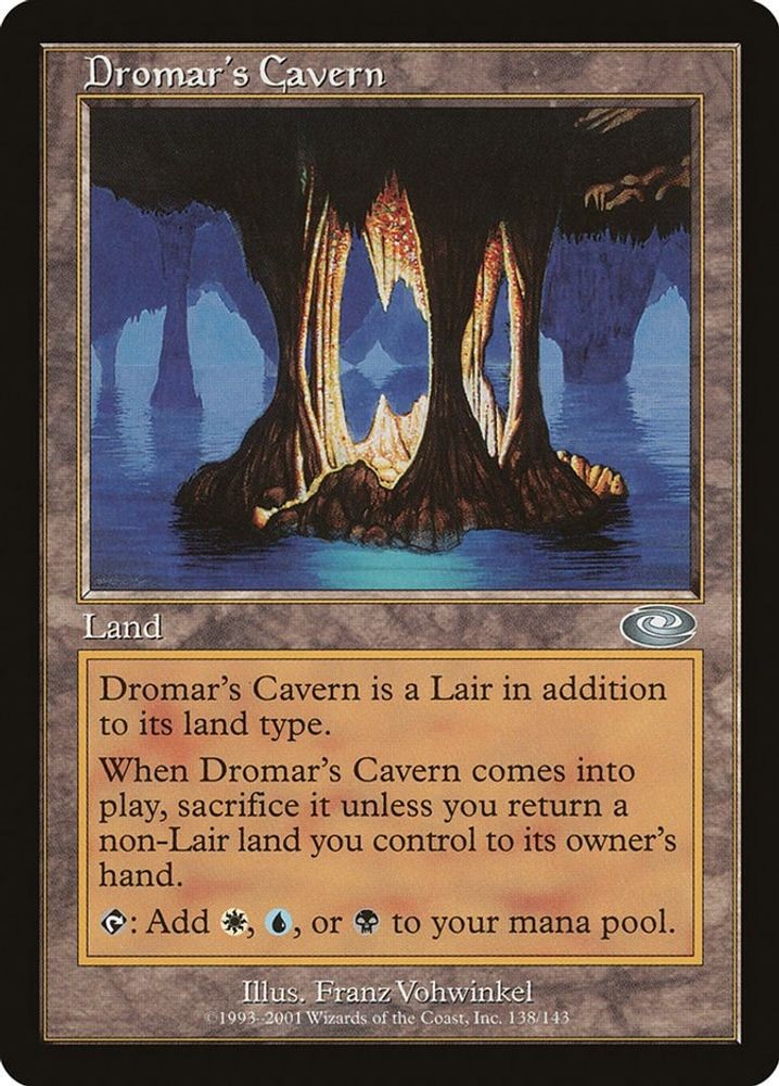 2001 MTG: PLS - Dromar's Cavern (#138, Uncommon, Moderately Played)