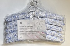 NWT Concepts Padded Floral Satin Hangers Set Of Ten Chintz Closet Organizing