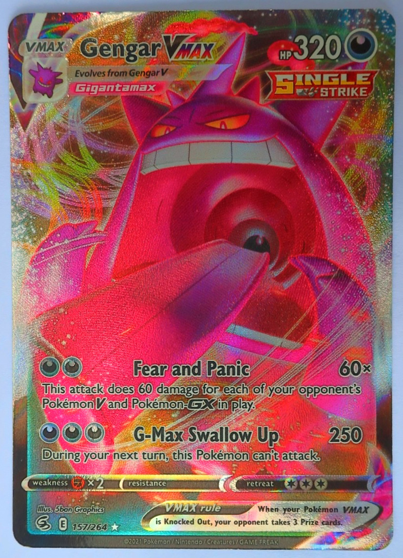 Gengar VMAX 157/264 SWSH08: Fusion Strike NM Pokemon Card TCG