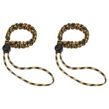 2pcs Camera Wrist Strap - Paracord Camera Hand Strap Lanyard, Yellow/Black/Green