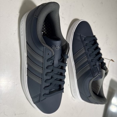 Adidas Grand Court 2.0 Aurora Ink Grey White Mens Athletic Sneaker