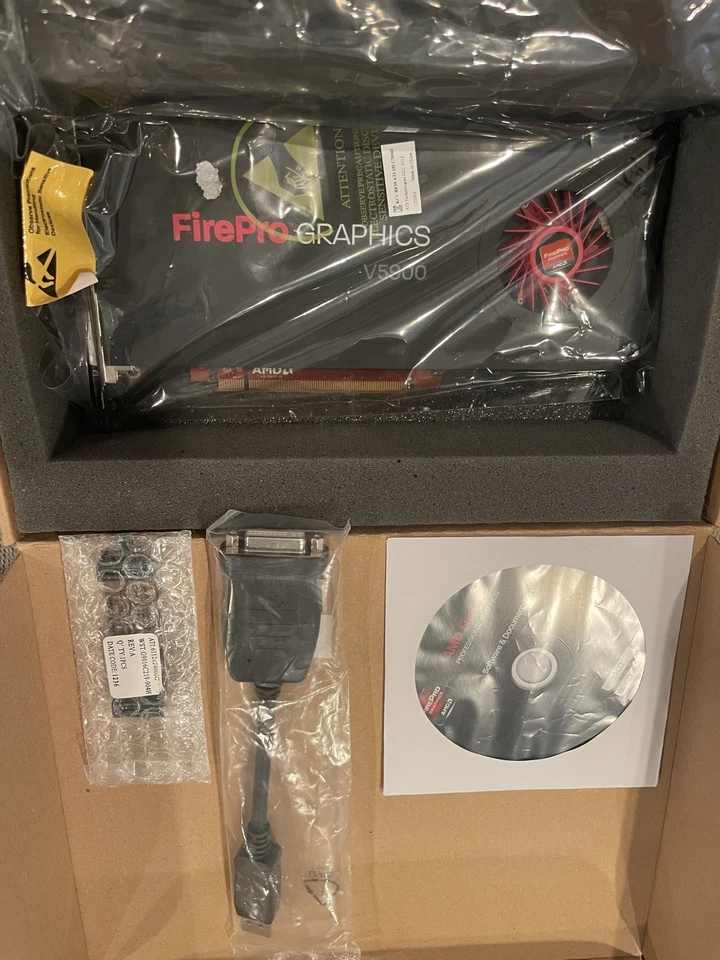 AMD FirePro V5900 2GB GDDR5 2x DisplayPort DVI GPU Graphics Card - Image 2 of 3