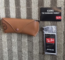 Ray Ban Universal Brown Medium Soft Case for Sunglasses or Eyeglasses with Cloth