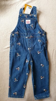 H&M Disney Mickey Mouse Micky Maus Jeans-Latzhose 92 Einteiler Denim Latzjeans