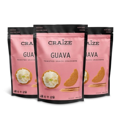 Guava Crisps | Gluten Free, Vegan, Kosher, Toasted Corn Crackers | 3 pack, 4 ...
