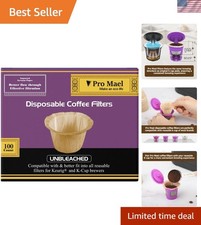 German Paper K Cup Filters for Keurig Brewers - 100 Count, Enhanced Flow