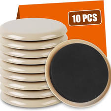 10PCS Furniture Sliders, 3 1/2" Furniture Sliders for Hardwood Floors, Reusab...