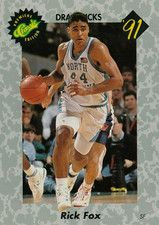 1991 Classic #16 Rick Fox RC North Carolina Tar Heels Boston Celtics