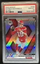 2025 Panini Mosaic Patrick Mahomes II Silver Prizm #200 Chiefs PSA 10 GEM MINT