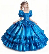Evening Dress With Puff Sleeve Ball Gown Costume Victorian Dress  Corset Cosplay