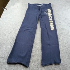 VTG Y2K Abercrombie Fitch Sweatpants Womens Waist 30 Blue Wide Leg Spellout Low