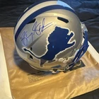 Barry Sanders Signed Detroit Lions replica Helmet Beckett Schwartz Authenticated