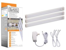 LED Under Cabinet Lighting Kit, 3-Bars, 9 Inches Each, DIY Tool-Free Installatio