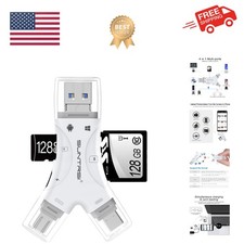 SD Card Reader for iPhone/ipad/Android/Mac/Computer/Camera,4 in1 Micro SD Car...