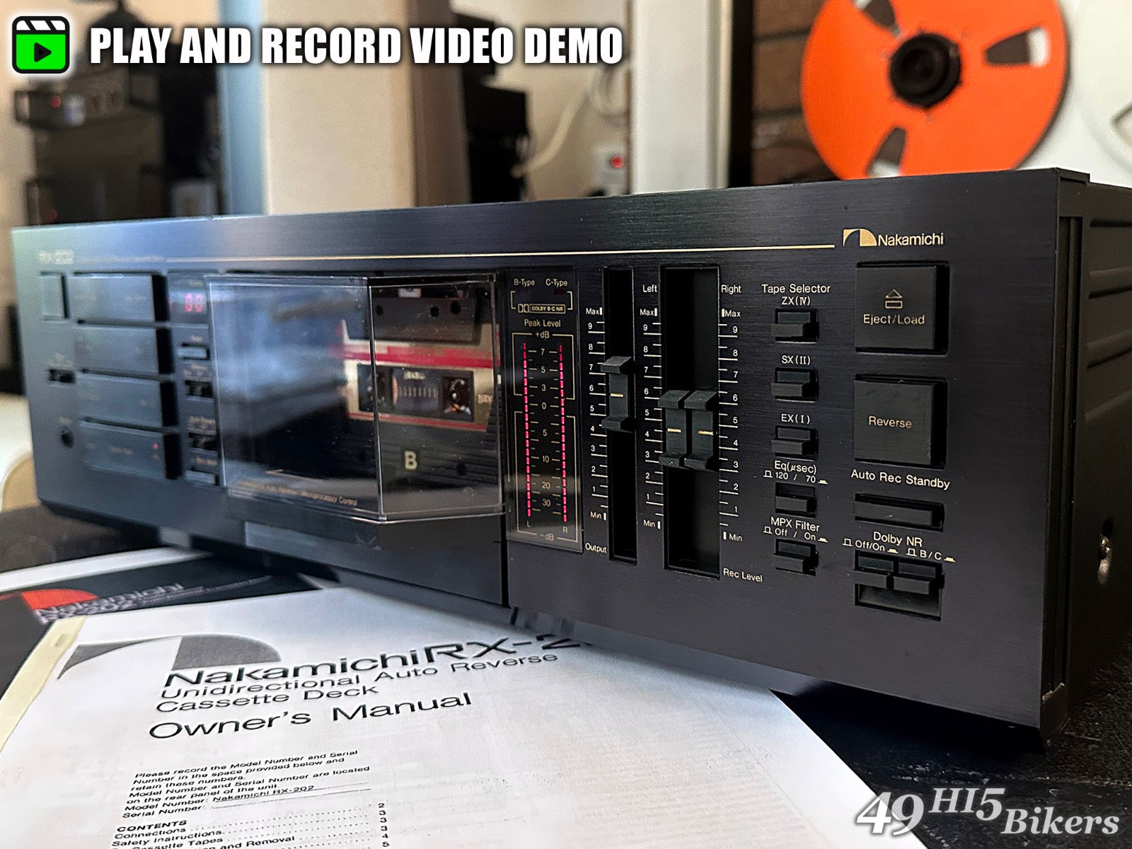 Nakamichi RX-202 Cassete Deck Uni-Direct Auto-Reverse Servic