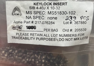 Lot x 55 pcs ACME MS51830-102 SCREW THREAD INSERT