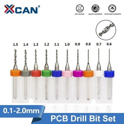 Drill Bit Set Carbide PCB Mini CNC Micro Drill Bits 0.1mm-2.0mm XCAN