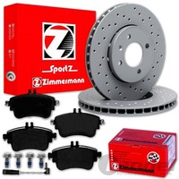 Zimmermann Sport Bremsscheiben + BelÄGe Vorne FüR Mercedes A/B-KLASSE W176 W246