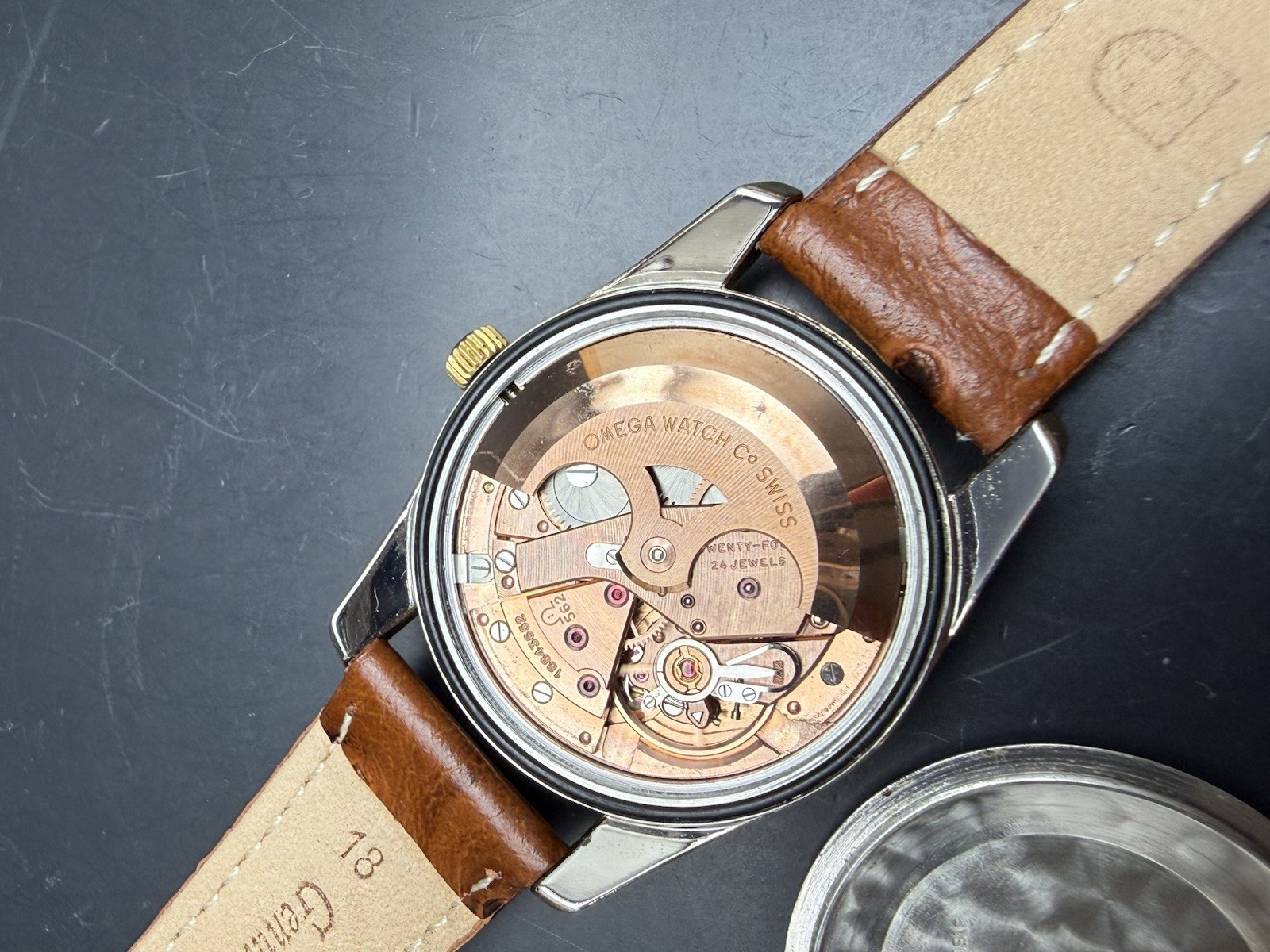 Vintage 1961 SS/ Gold Capped Omega ref 14701 Seamaster Watch. image 7