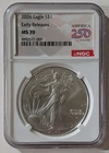 2026 AMERICA 250 EAGLE $1 EARLY RELEASE NGC MS70 SILVER COIN SKU 8852571-009