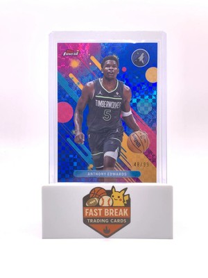2026 Topps Finest Anthony Edwards #63 Common Blue X-fractor /99