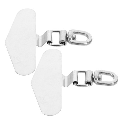 2pcs Edelstahl Telefon Lanyard Pad für Mobiltelefonsicherheit Anti-Lost Hanging - Afbeelding 12 van 12