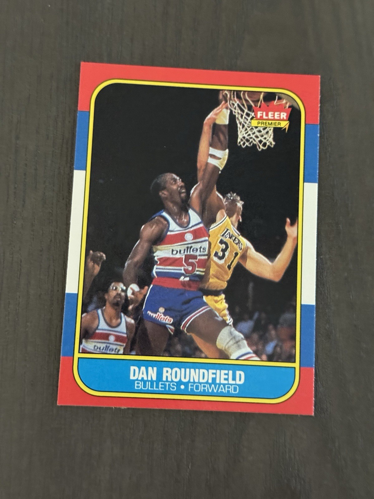 1986-87 Fleer #95 DAN ROUNDFIELD Washington Bullets Basketball Card