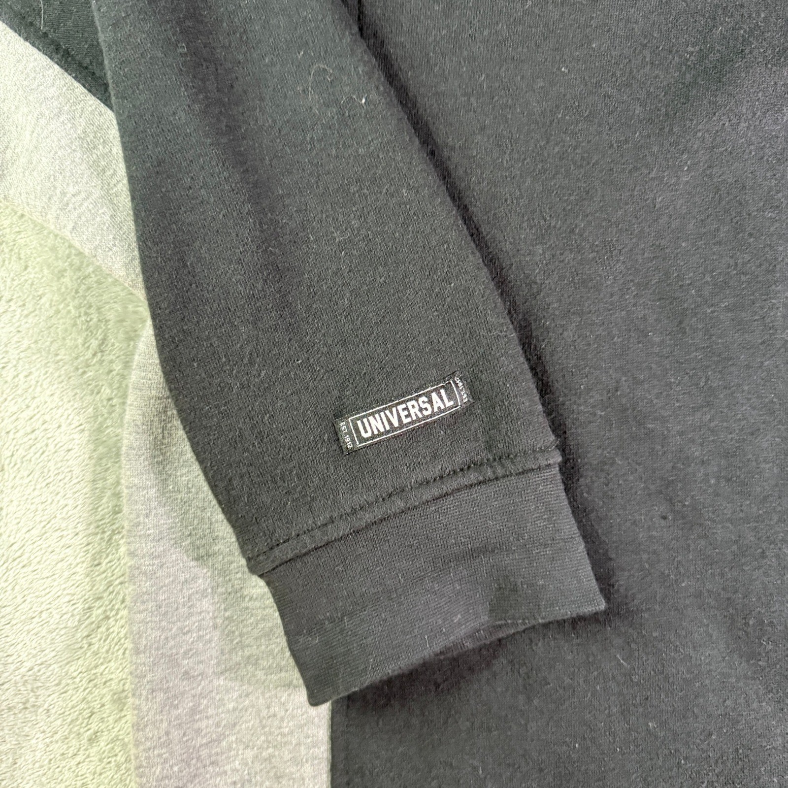 Universal Studios Quarter Zip Pullover Black Gray… - image 3