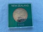 New Zealand 1 dollar coin - 1980 - in plastic case - uncirculated