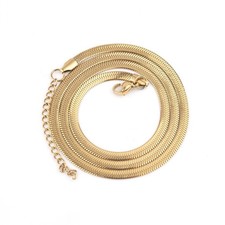 Edelstahl Schlangenkette Halskette Kette Herren Damen Silber Gold 2mm 45-60cm