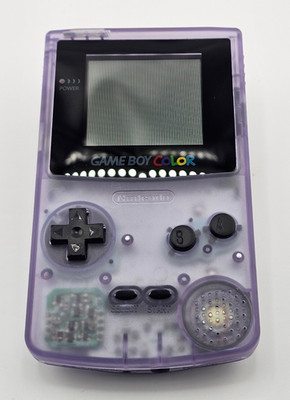 Nintendo Game Boy Color Handheld Game Console Clear Purple CGB-001