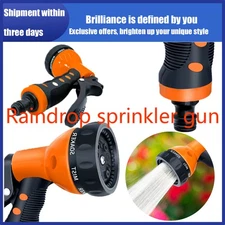 Garden Hose Nozzle Spray Nozzle 8-Pattern Heavy Duty High Pressure Leak Proof