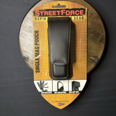 Street Gear Rapid Deployment 9mm Magazine Pouch, Spring Loaded  .40, .357