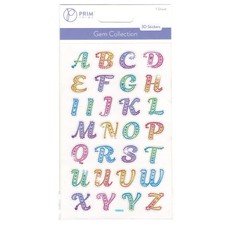 Rhinestone Letters - Initial Gem Stickers Cursive Letter Monogram Bling Alpha...
