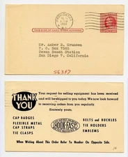 USA 1956 Postal Card UX38 Advertising HOOK-FAST Belts & Buckles