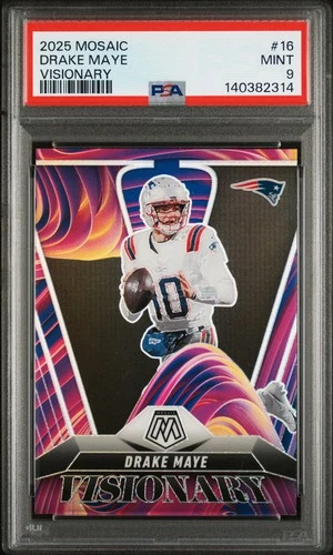 2025 PANINI MOSAIC VISIONARY #16 DRAKE MAYE PSA 9