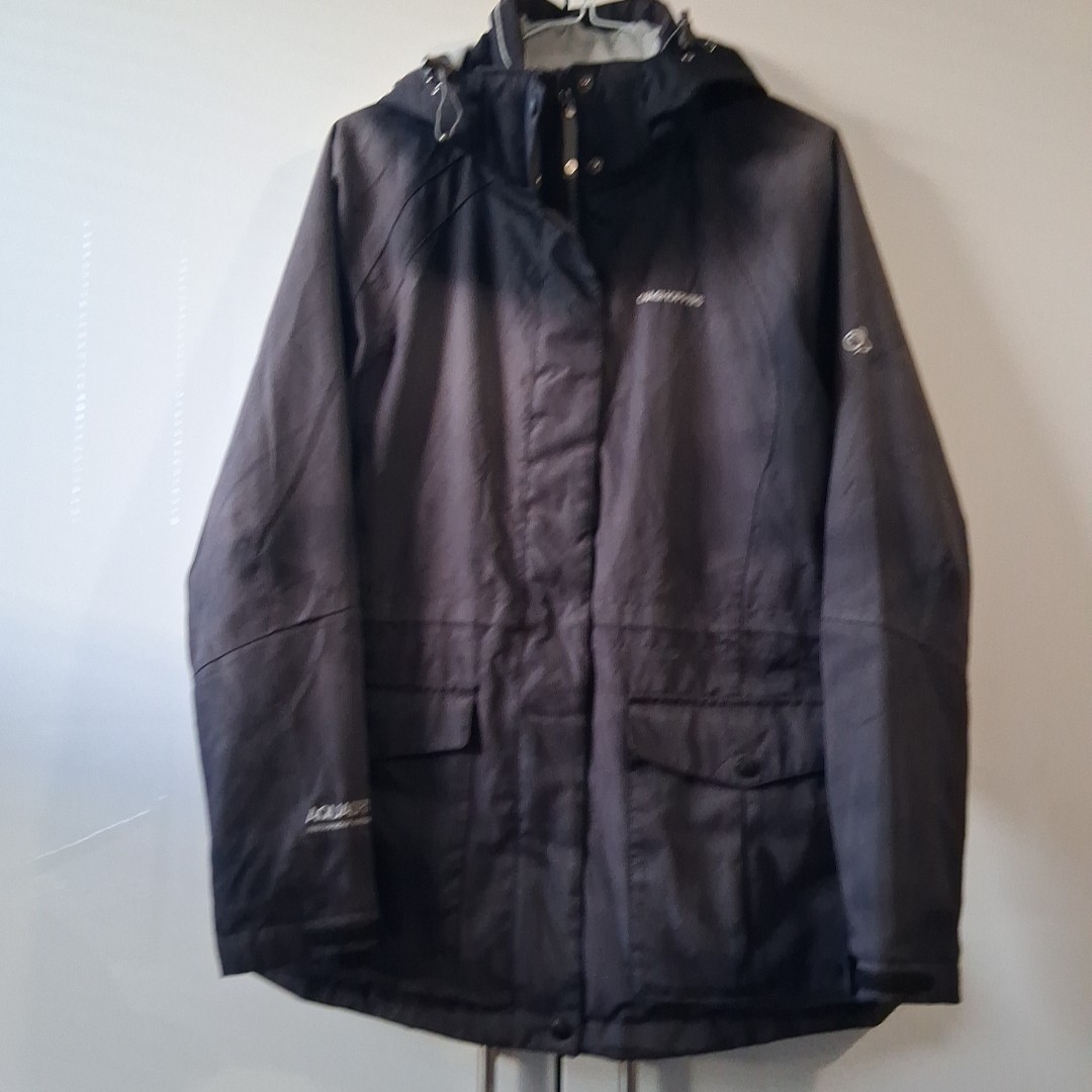 Women's Craighoppers Aquadry Hooded Raincoat Size 10 Eur 36 (2 Rips )See Pics