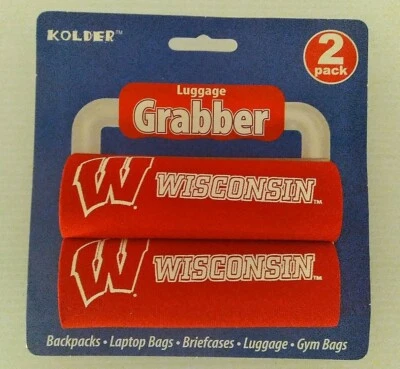 Wisconsin Badgers Luggage Spotter Suit Case Identifier 2 Pack Red