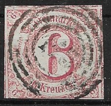 Thurn und Taxis  MiNr 22 gestempelt (145) Osthofen