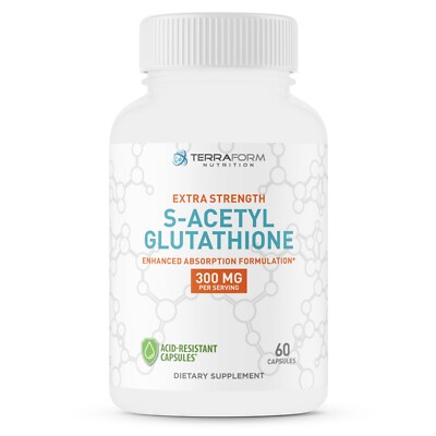 Extra Strength 300mg S-Acetyl Glutathione Supplement, 60 Acid-Resistant  Capsules