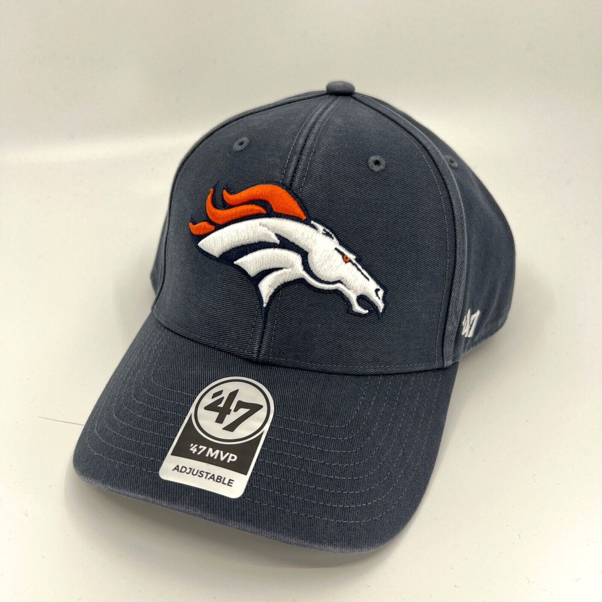 47 Brand Denver Broncos Hat Mens Faded Blue Strap Baseball Cap NFL