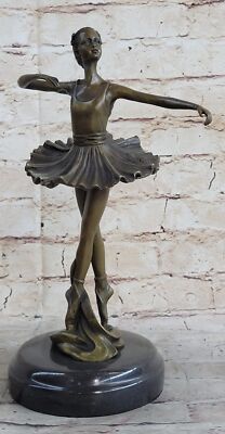 ORIGINAL SIGNED MILO GRACE  GODDESS BALLERINA 100% SOLID BRONZE SCULPTURE FIGURE